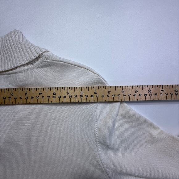 Jones New York Signature 3-Button Shawl Collar Sweater Cream Approx Size XL - Picture 9 of 13